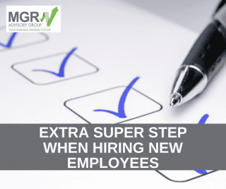 Extra super step when hiring new employees